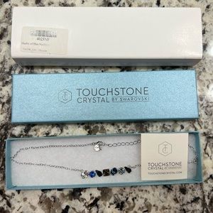 NEW Touchstone Crystal by Swarovski Shades of Blue necklace
